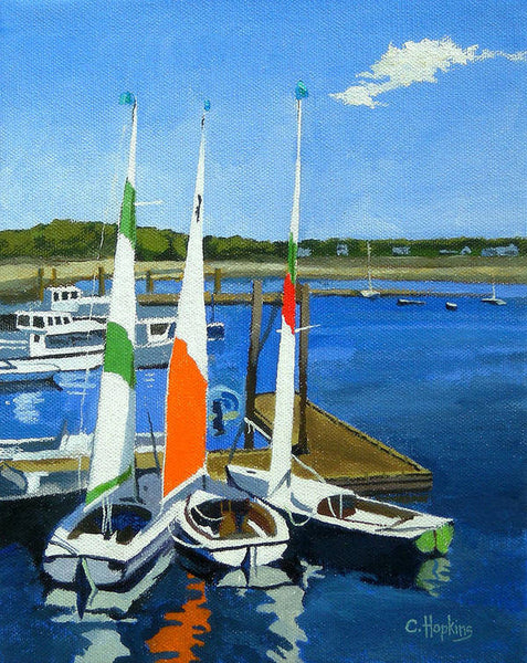 Chatham Harbor Boats Chatham Cape Cod Massachusetts - Art Print