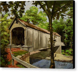 Comstock Covered Bridge East Hamptom Connecticut - Canvas Print