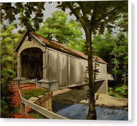 Comstock Covered Bridge East Hamptom Connecticut - Canvas Print