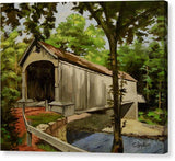 Comstock Covered Bridge East Hamptom Connecticut - Canvas Print