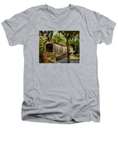 Comstock Covered Bridge East Hamptom Connecticut - Men's V-Neck T-Shirt