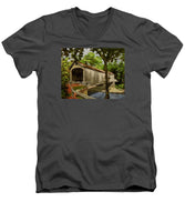 Comstock Covered Bridge East Hamptom Connecticut - Men's V-Neck T-Shirt