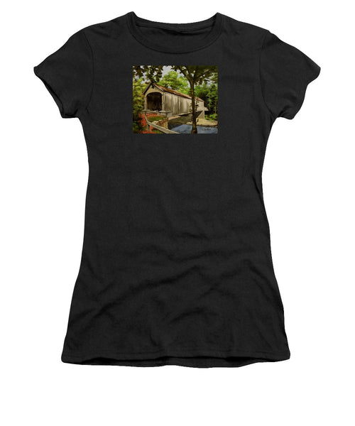Comstock Covered Bridge East Hamptom Connecticut - Women's T-Shirt
