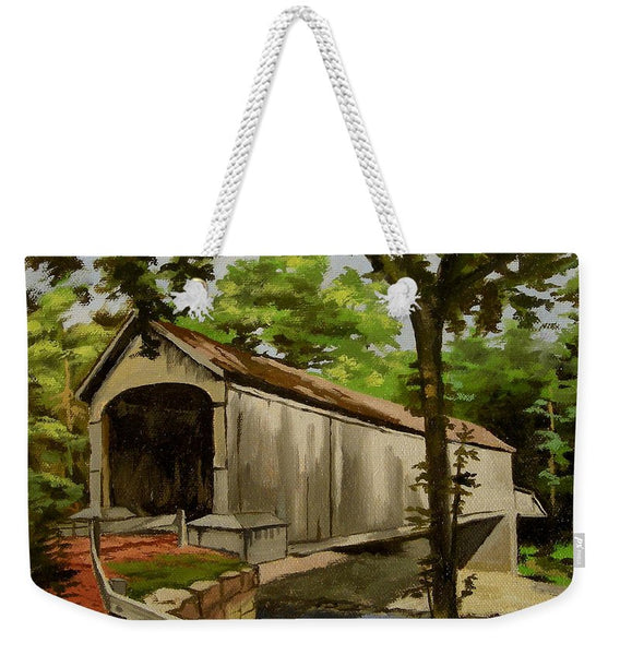 Comstock Covered Bridge East Hamptom Connecticut - Weekender Tote Bag