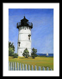 East Chop Lighthouse Martha's Vineyard Massachusetts - Framed Print