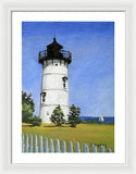 East Chop Lighthouse Martha's Vineyard Massachusetts - Framed Print