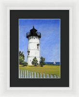 East Chop Lighthouse Martha's Vineyard Massachusetts - Framed Print