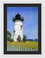 East Chop Lighthouse Martha's Vineyard Massachusetts - Framed Print