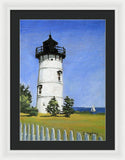 East Chop Lighthouse Martha's Vineyard Massachusetts - Framed Print