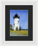 East Chop Lighthouse Martha's Vineyard Massachusetts - Framed Print