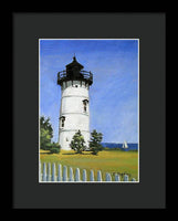 East Chop Lighthouse Martha's Vineyard Massachusetts - Framed Print
