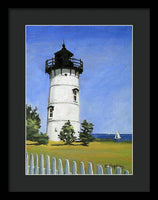 East Chop Lighthouse Martha's Vineyard Massachusetts - Framed Print