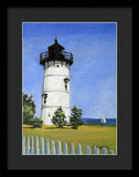 East Chop Lighthouse Martha's Vineyard Massachusetts - Framed Print