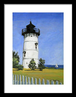 East Chop Lighthouse Martha's Vineyard Massachusetts - Framed Print