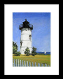 East Chop Lighthouse Martha's Vineyard Massachusetts - Framed Print