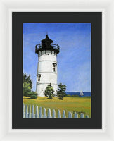 East Chop Lighthouse Martha's Vineyard Massachusetts - Framed Print
