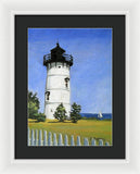 East Chop Lighthouse Martha's Vineyard Massachusetts - Framed Print