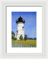 East Chop Lighthouse Martha's Vineyard Massachusetts - Framed Print
