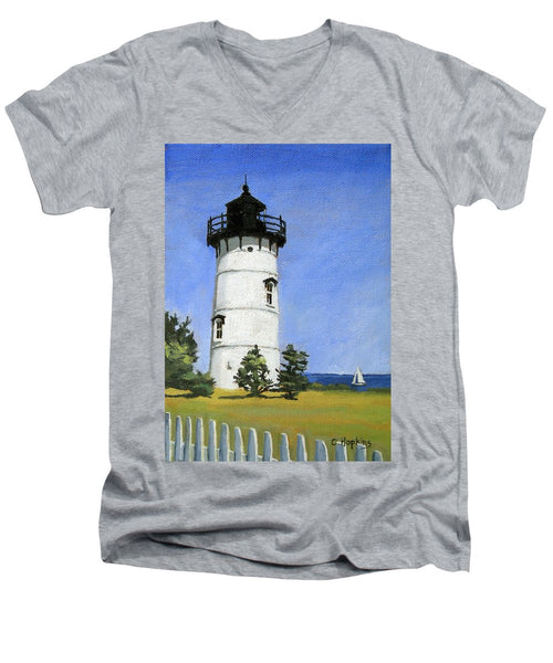 East Chop Lighthouse Martha's Vineyard Massachusetts - Men's V-Neck T-Shirt
