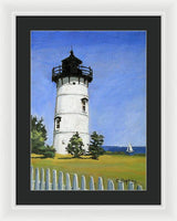 East Chop Lighthouse Martha's Vineyard Massachusetts - Framed Print