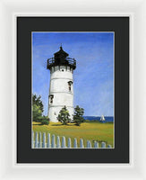 East Chop Lighthouse Martha's Vineyard Massachusetts - Framed Print