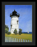 East Chop Lighthouse Martha's Vineyard Massachusetts - Framed Print