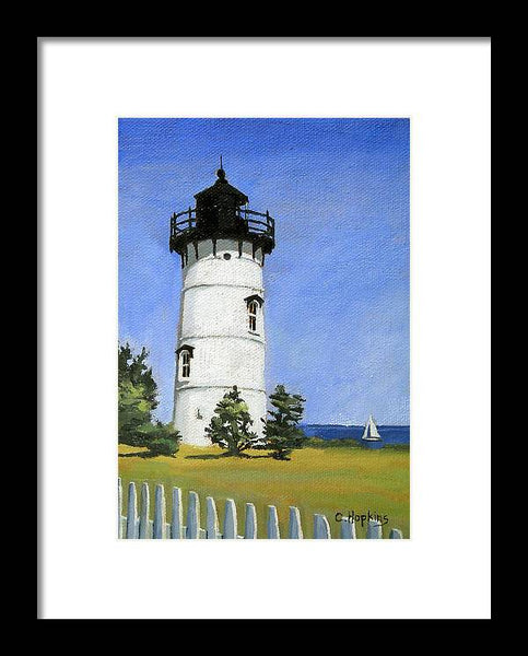 East Chop Lighthouse Martha's Vineyard Massachusetts - Framed Print