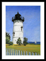 East Chop Lighthouse Martha's Vineyard Massachusetts - Framed Print