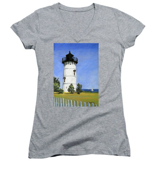 East Chop Lighthouse Martha's Vineyard Massachusetts - Women's V-Neck