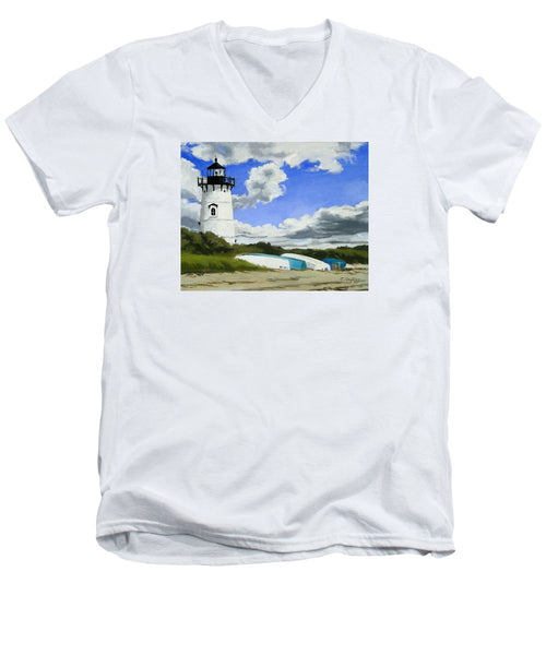 Edgartown Lighthouse Martha's Vineyard Massachusetts - Men's V-Neck T-Shirt