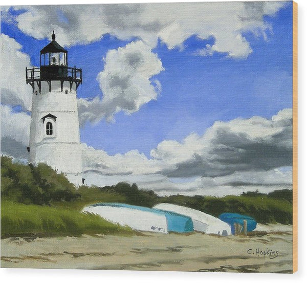Edgartown Lighthouse Martha's Vineyard Massachusetts - Wood Print