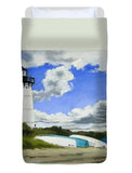 Edgartown Lighthouse Martha's Vineyard Massachusetts - Duvet Cover
