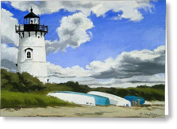 Edgartown Lighthouse Martha's Vineyard Massachusetts - Greeting Card