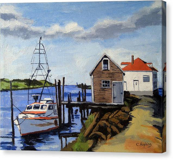Fishing Dock Martha's Vineyard Massachusetts - Canvas Print