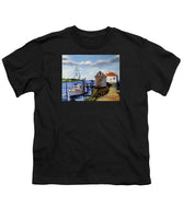 Fishing Dock Martha's Vineyard Massachusetts - Youth T-Shirt