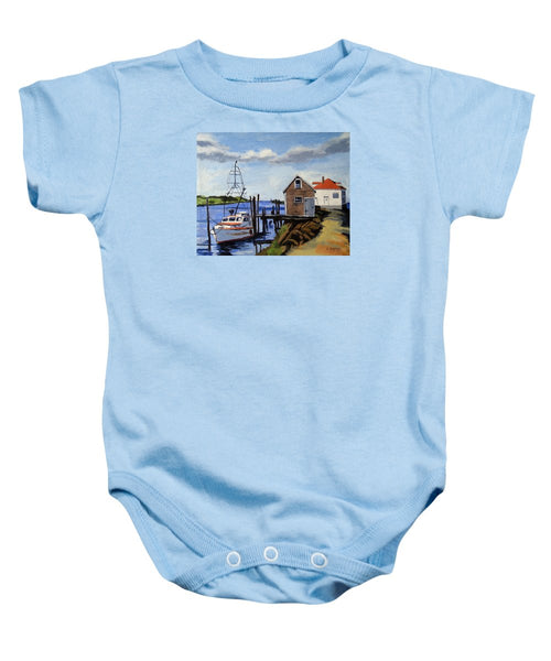 Fishing Dock Martha's Vineyard Massachusetts - Baby Onesie