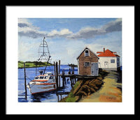 Fishing Dock Martha's Vineyard Massachusetts - Framed Print