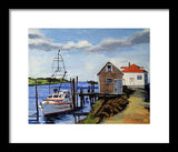 Fishing Dock Martha's Vineyard Massachusetts - Framed Print