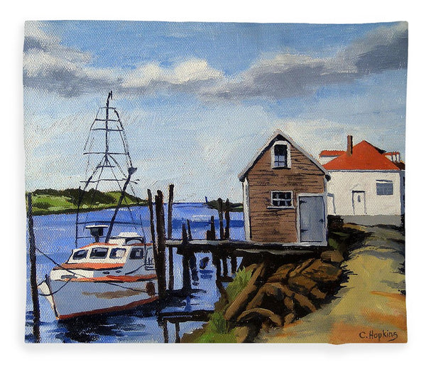 Fishing Dock Martha's Vineyard Massachusetts - Blanket