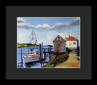 Fishing Dock Martha's Vineyard Massachusetts - Framed Print