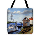 Fishing Dock Martha's Vineyard Massachusetts - Tote Bag
