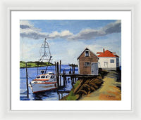 Fishing Dock Martha's Vineyard Massachusetts - Framed Print