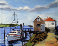 Fishing Dock Martha's Vineyard Massachusetts - Art Print