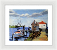 Fishing Dock Martha's Vineyard Massachusetts - Framed Print