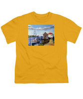 Fishing Dock Martha's Vineyard Massachusetts - Youth T-Shirt