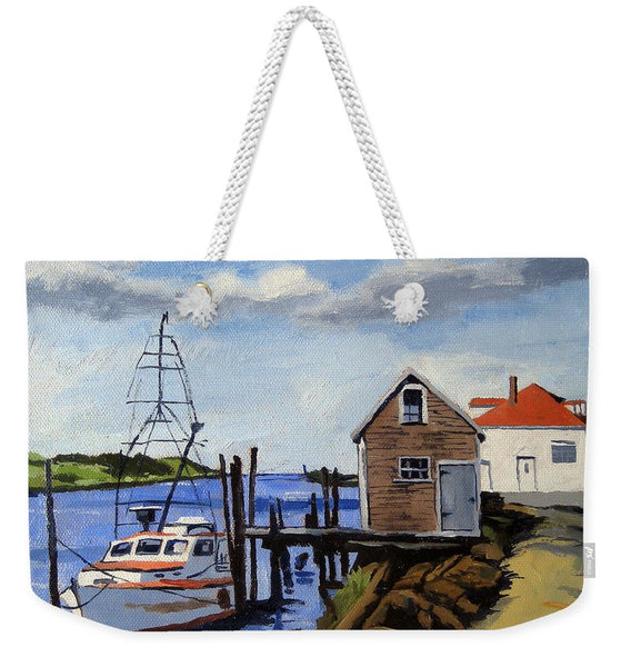 Fishing Dock Martha's Vineyard Massachusetts - Weekender Tote Bag