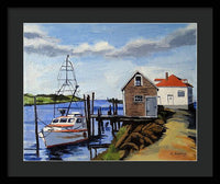 Fishing Dock Martha's Vineyard Massachusetts - Framed Print