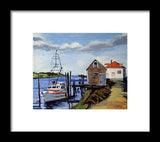 Fishing Dock Martha's Vineyard Massachusetts - Framed Print