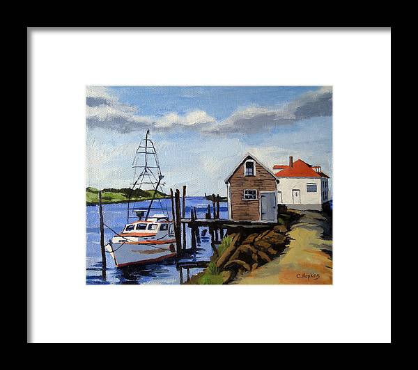 Fishing Dock Martha's Vineyard Massachusetts - Framed Print