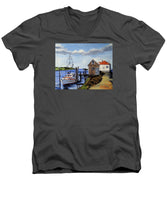 Fishing Dock Martha's Vineyard Massachusetts - Men's V-Neck T-Shirt